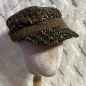NWT Mudd brown tweed newsboy cap
